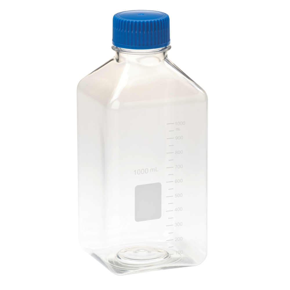 Picture of CultureStar 1000mL Media Bottle, Square, PET, Individually Wrapped, Sterile - 24